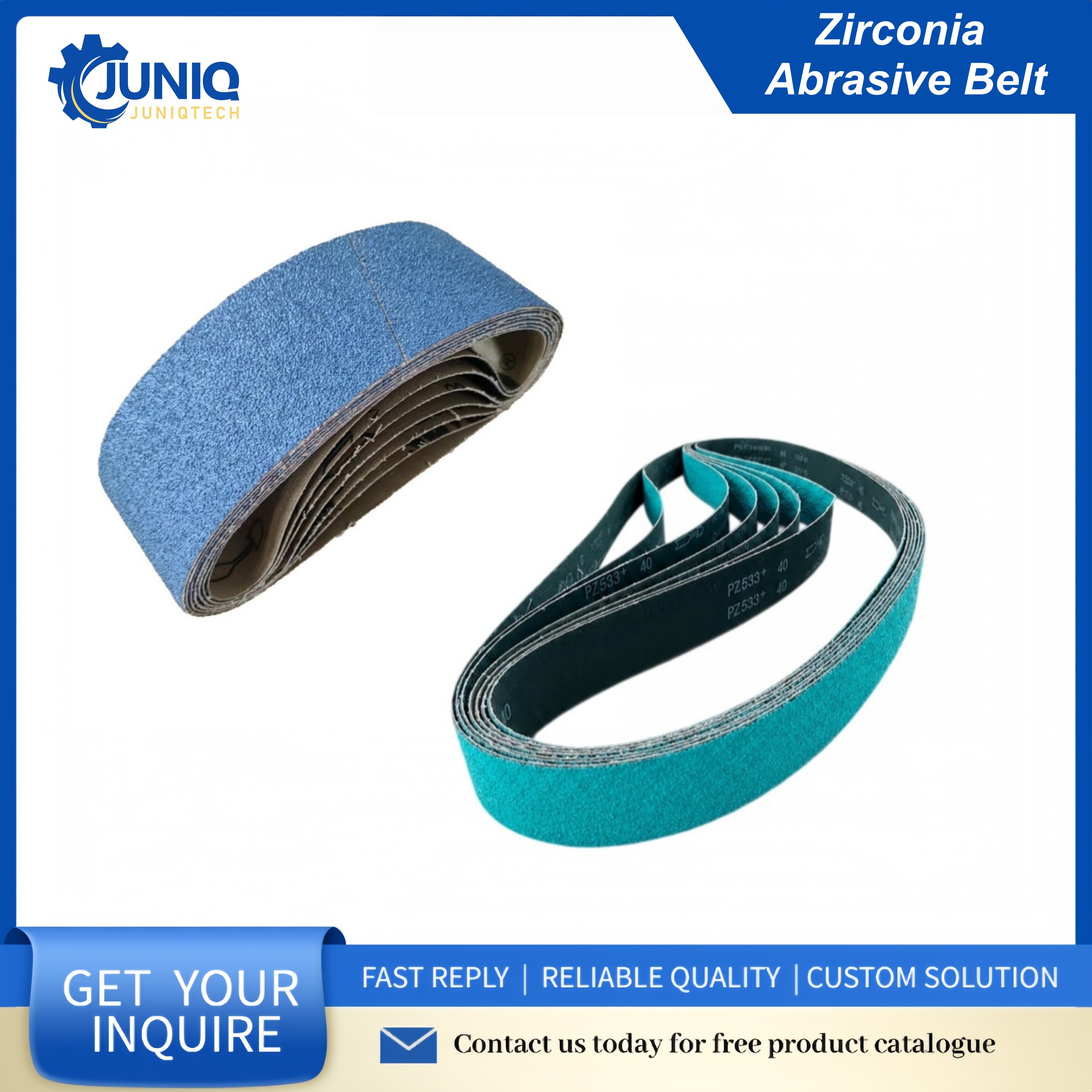 Full Zirconia Abrasive Sanding Belt for Metal Grinding Deburring and Finishing